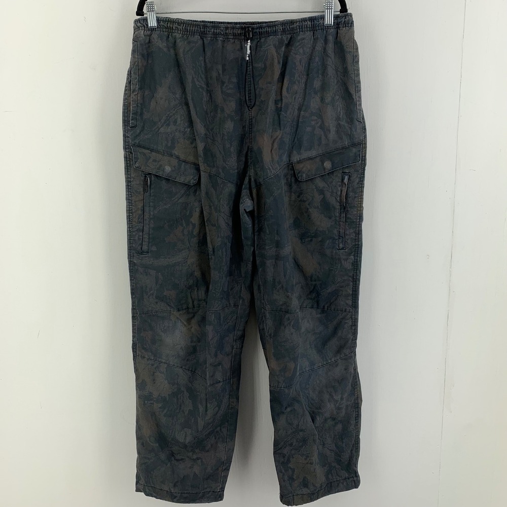 LCKR Mens 2XL Hunting Utility Camo Cargo Pants Streetwear Grunge Goth Baggy